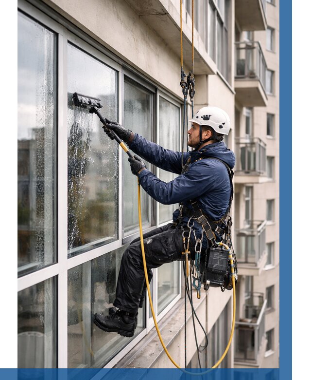 Мойка балконного остекления в Чебоксарах от 3599 р. | ВЫСОТНИК-Чбк