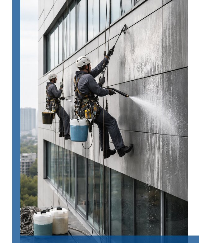 Профессиональная мойка вентилируемых фасадов в Чебоксарах