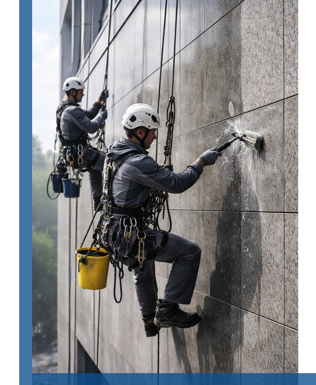 Профессиональная мойка фасада из керамогранита в Чебоксарах