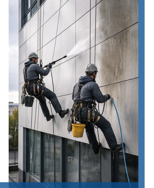 Мойка фасада из композита в Чебоксарах по цене от 309 р. | ВЫСОТНИК-Чбк