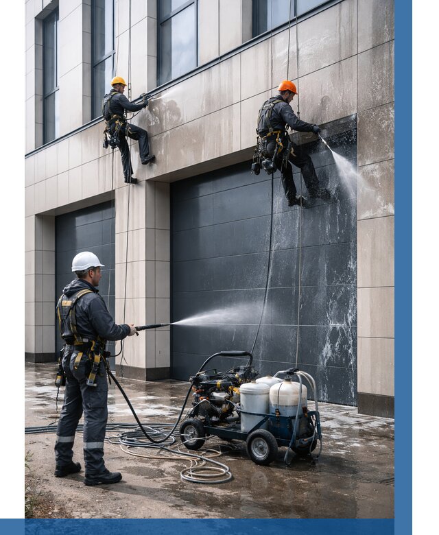 Послестроительная мойка фасада в Чебоксарах от 309 р. | ВЫСОТНИК-Чбк