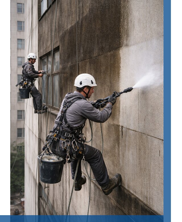 Очистка фасада от копоти в Чебоксарах от 257 р. | ВЫСОТНИК-Чбк