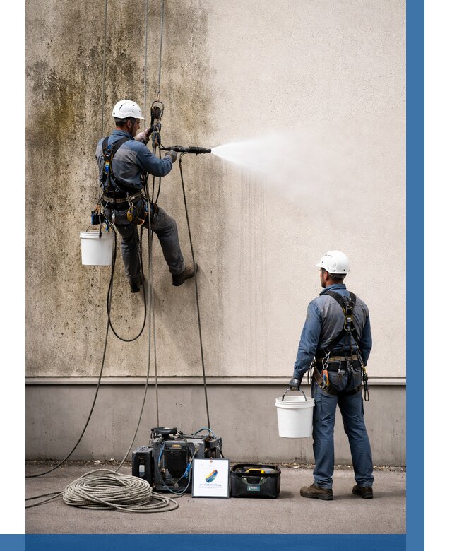 Очистка фасада от плесени в Чебоксарах от 309 р. | ВЫСОТНИК-Чбк