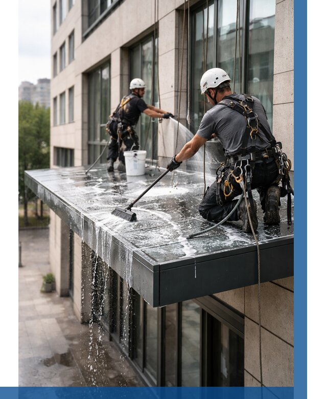 Мойка козырьков и навесов в Чебоксарах от 3599 р. | ВЫСОТНИК-Чбк