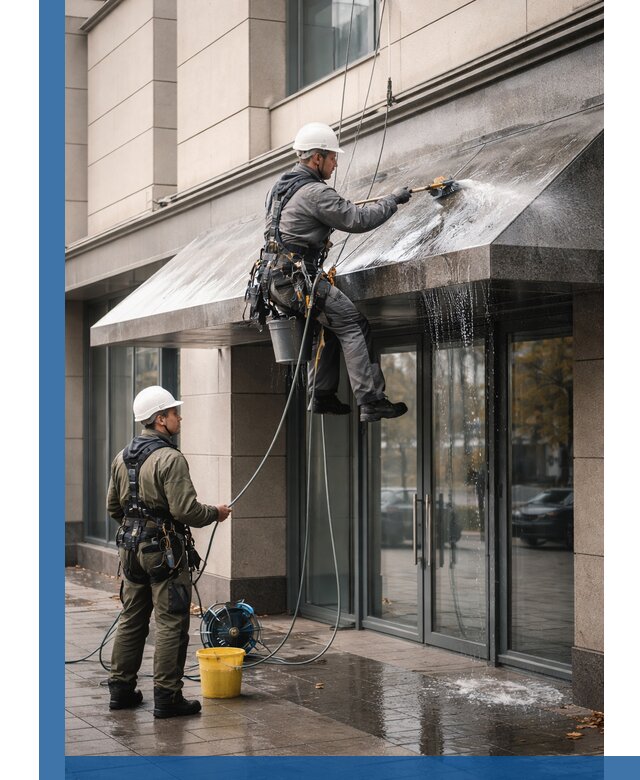 Профессиональная мойка козырьков и навесов в Чебоксарах