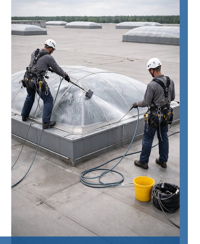 Мойка зенитных фонарей в Чебоксарах, заказать от 4628 р. | ВЫСОТНИК-Чбк