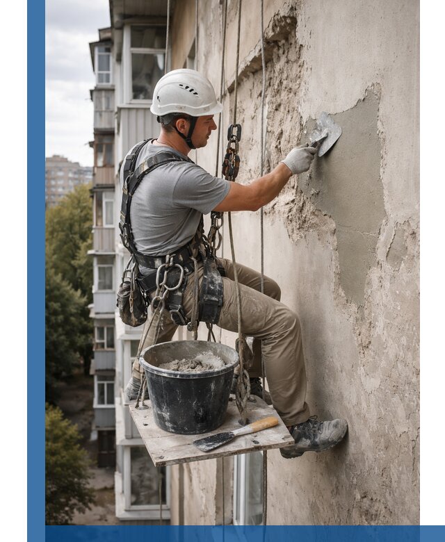 Восстановление фасадной штукатурки в Чебоксарах с гарантией качества
