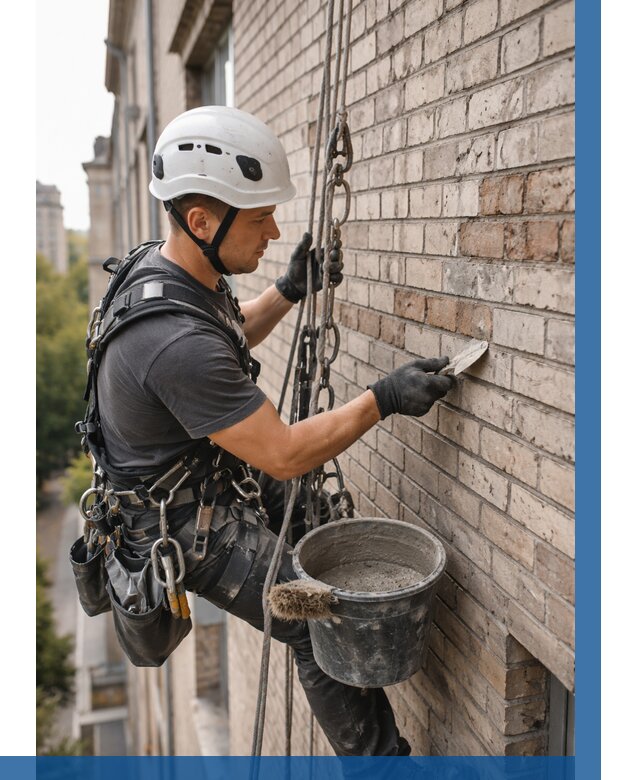 Ремонт кирпичной кладки фасада в Чебоксарах от 1851 р. | ВЫСОТНИК-Чбк