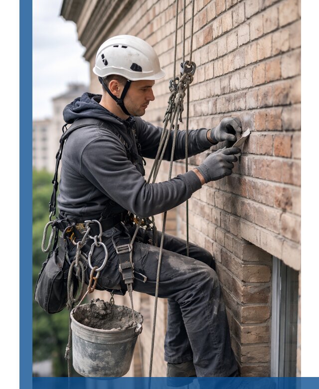 Качественный ремонт кирпичной кладки фасада в Чебоксарах с гарантией