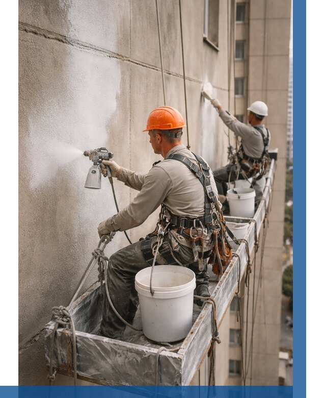 Грунтовка фасада на высоте в Чебоксарах от 123 р. | ВЫСОТНИК-Чбк