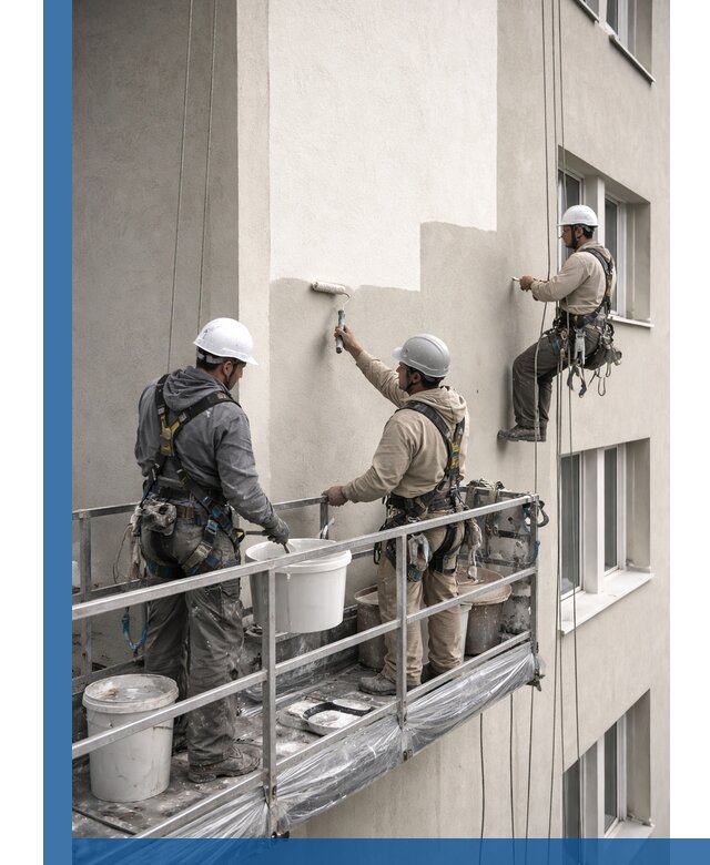 Покраска оштукатуренного фасада в Чебоксарах под ключ с гарантией