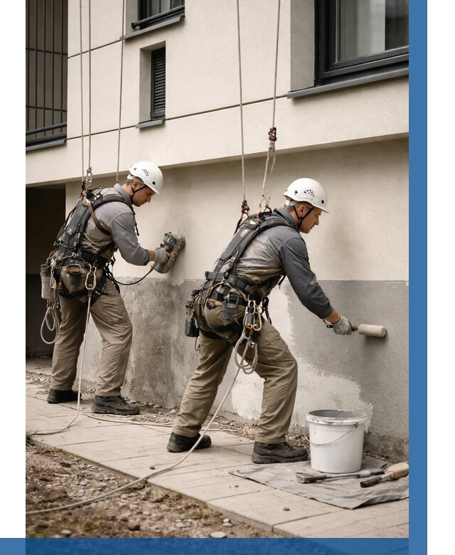 Окраска цоколя здания в Чебоксарах от 463 р. под ключ | ВЫСОТНИК-Чбк