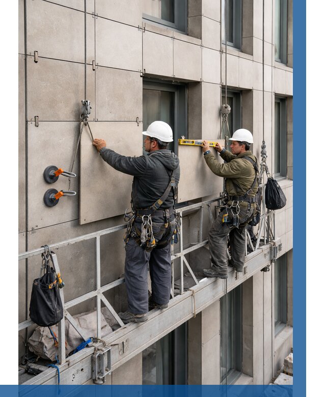 Монтаж керамогранита на фасад в Чебоксарах от 2571 р. | ВЫСОТНИК-Чбк