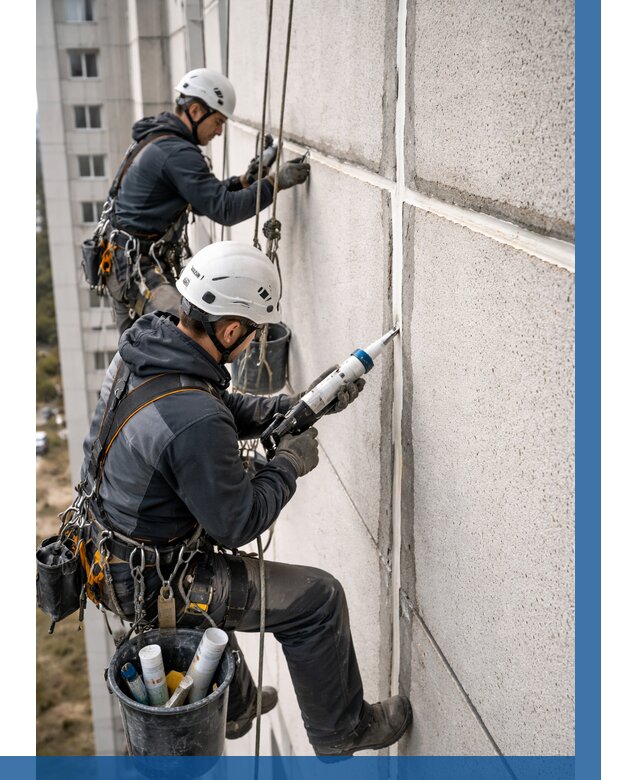 Герметизация межпанельных швов в Чебоксарах от 720 р. | ВЫСОТНИК-Чбк