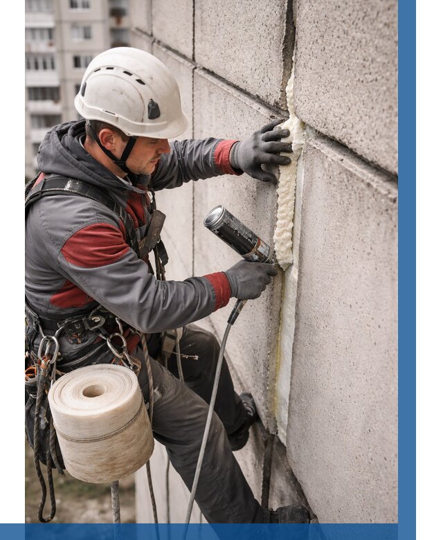 Утепление межпанельных швов в Чебоксарах от 720 р. | ВЫСОТНИК-Чбк