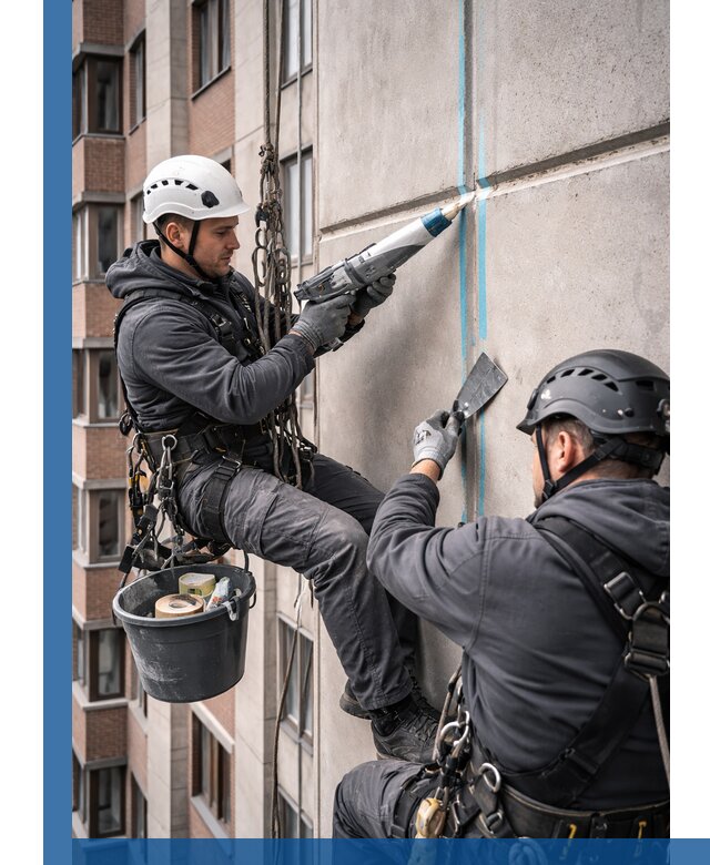 Вторичная герметизация швов фасада и кровли в Чебоксарах