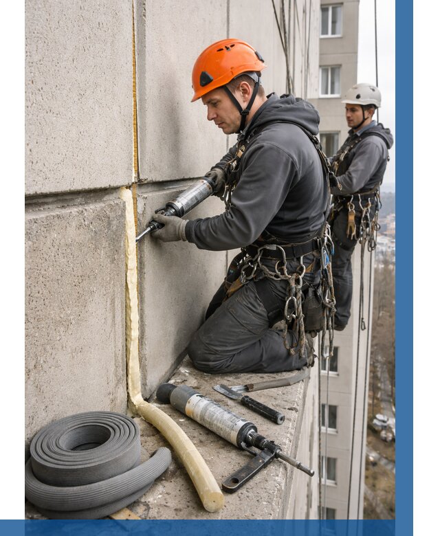 Теплый шов межпанельные швы в Чебоксарах от 720 р. | ВЫСОТНИК-Чбк