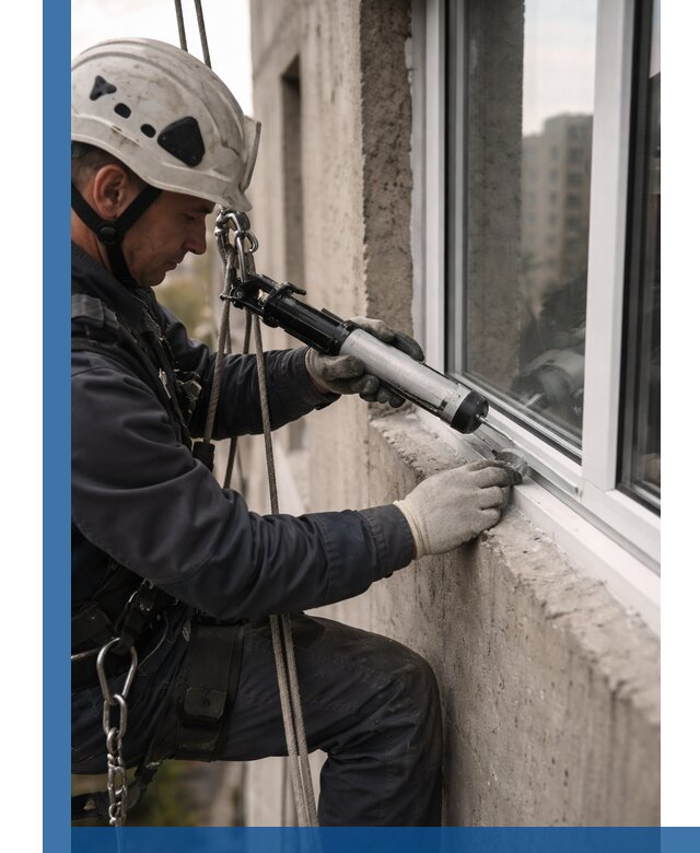 Герметизация оконных швов снаружи в Чебоксарах профессионально