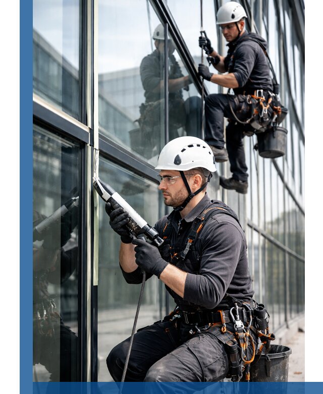 Герметизация витражных швов в Чебоксарах для зданий и фасадов