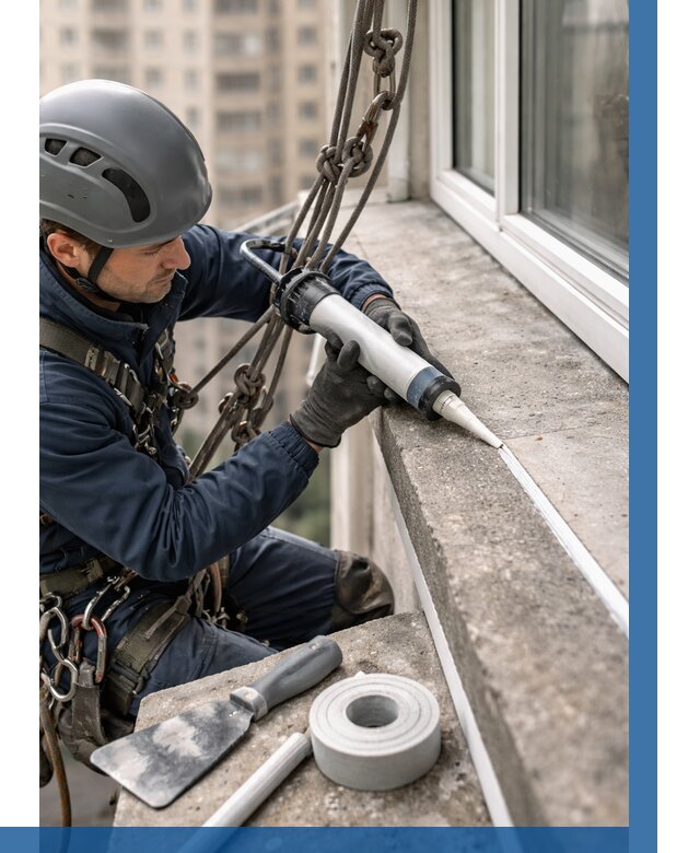 Герметизация балконного козырька в Чебоксарах от 4628 р. | ВЫСОТНИК-Чбк