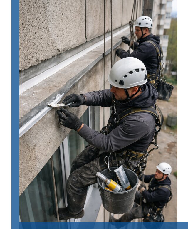 Герметизация примыкания балкона в Чебоксарах под ключ с гарантией