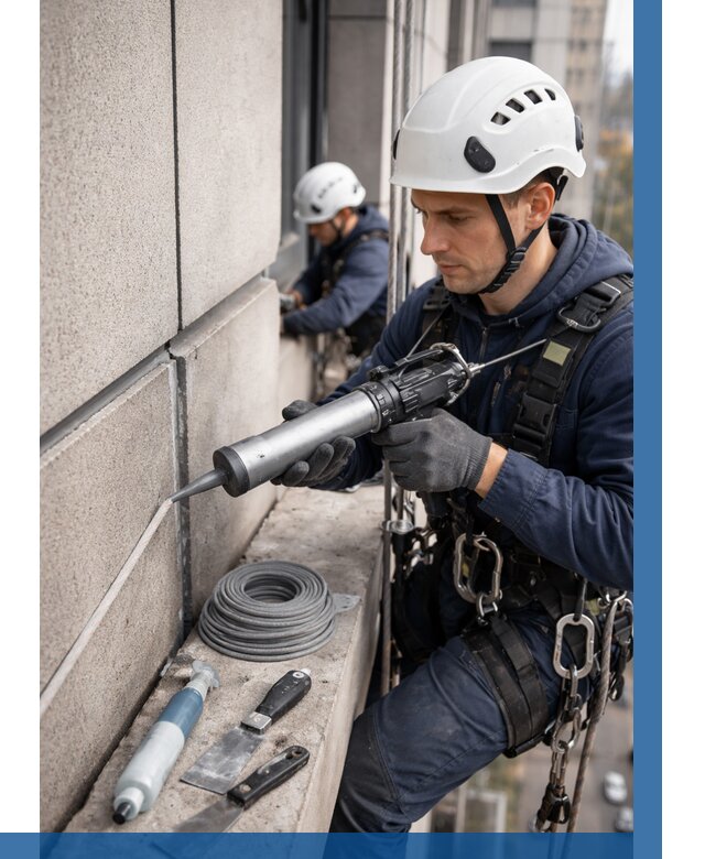 Герметизация деформационных швов фасада в Чебоксарах от 720 | ВЫСОТНИК-Чбк