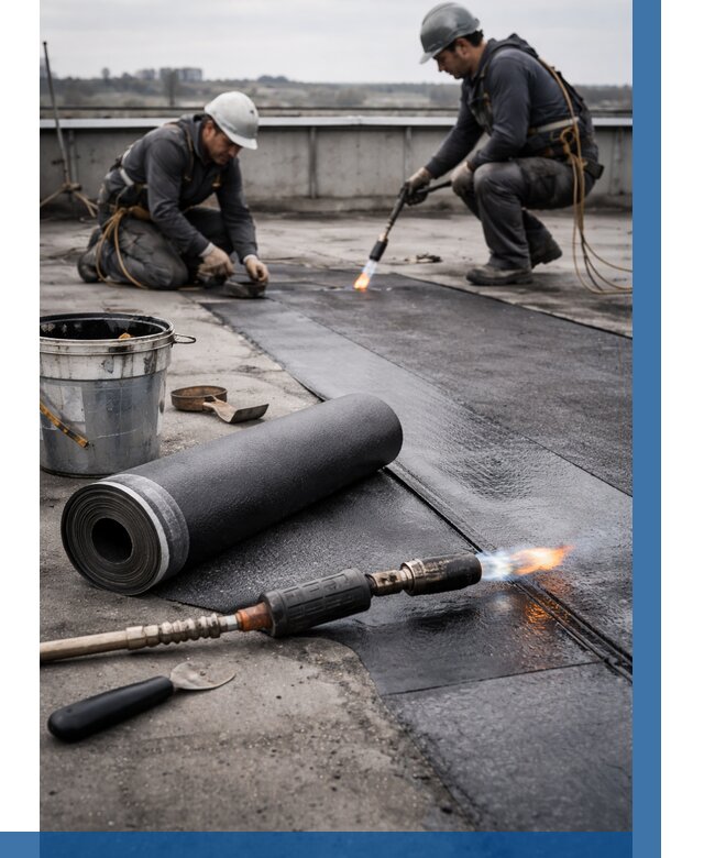 Ремонт рулонной кровли в Чебоксарах от 668 р. | ВЫСОТНИК-Чбк