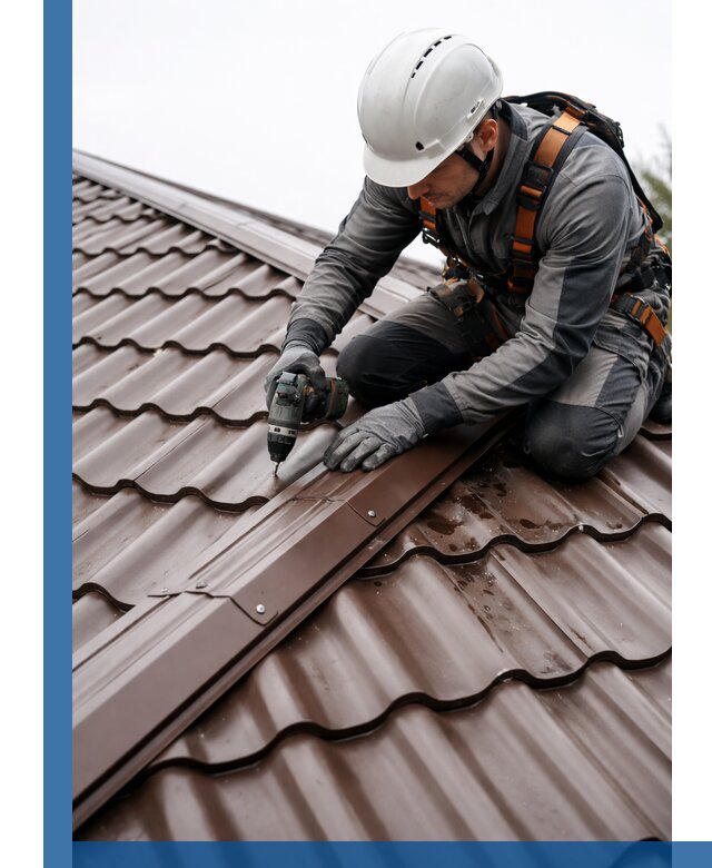 Ремонт металлочерепицы на крыше в Чебоксарах профессионально