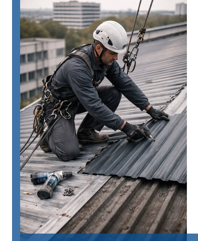 Ремонт профнастила на кровле в Чебоксарах, работы под ключ