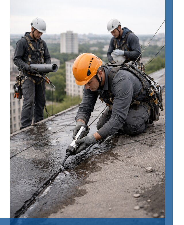 Устранение протечек кровли в Чебоксарах от 12341 р. | ВЫСОТНИК-Чбк