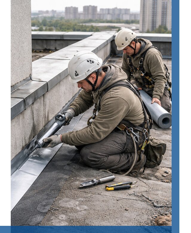 Ремонт кровельных примыканий в Чебоксарах от 1234 р. | ВЫСОТНИК-Чбк