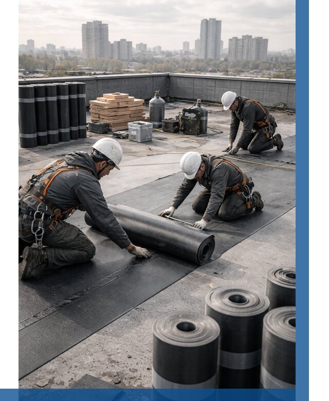 Монтаж мягкой кровли под ключ в Чебоксарах от 463 р. | ВЫСОТНИК-Чбк