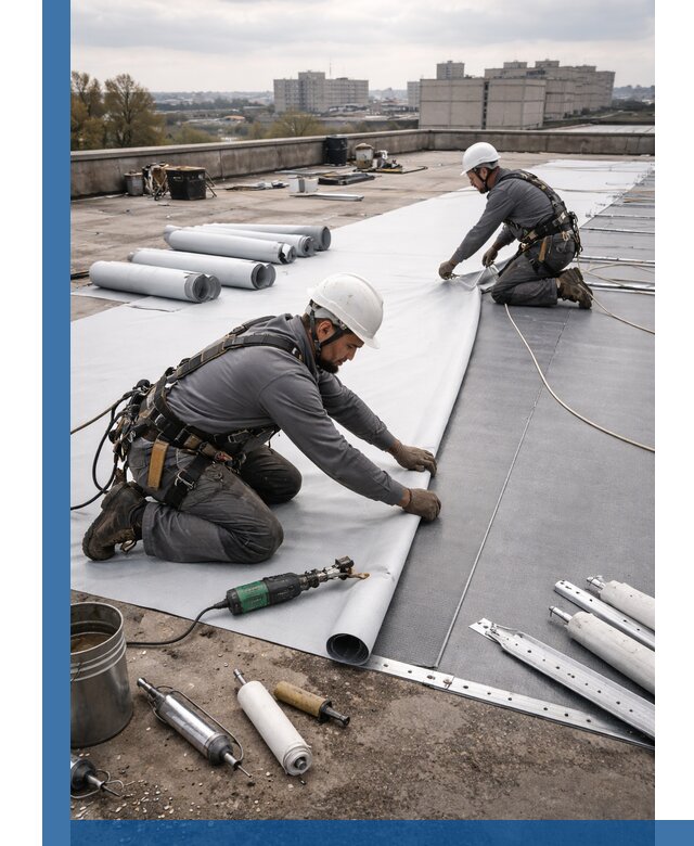 Монтаж мембранной кровли в Чебоксарах для промышленных зданий