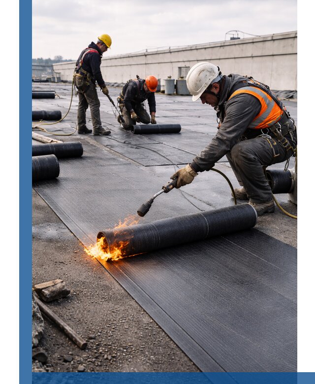 Монтаж наплавляемой кровли в Чебоксарах профессионально
