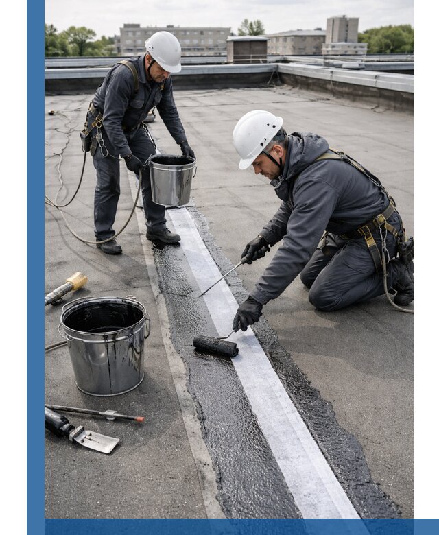 Гидроизоляция кровли мастикой в Чебоксарах надежная защита