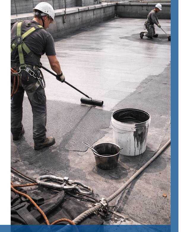 Гидроизоляция кровли жидкой резиной в Чебоксарах от 514 р. | ВЫСОТНИК-Чбк