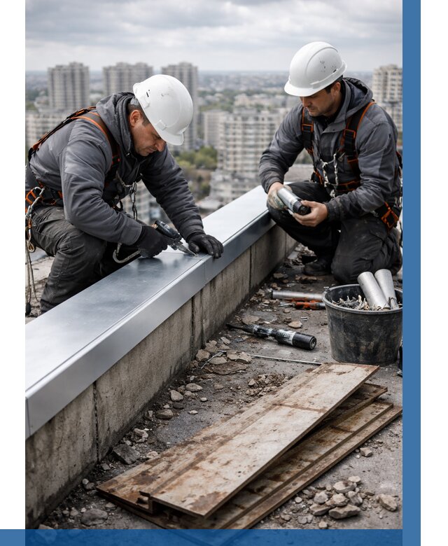 Замена парапетных крышек под ключ в Чебоксарах от 1234 р. | ВЫСОТНИК-Чбк