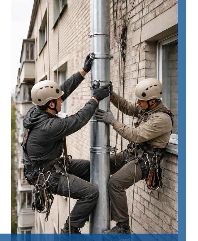 Замена водосточных труб в Чебоксарах от 6685 р. | ВЫСОТНИК-Чбк