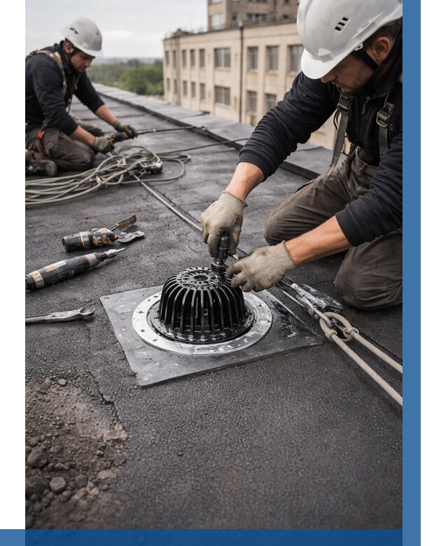 Установка водосточных воронок в Чебоксарах цена от 3599 р. | ВЫСОТНИК-Чбк