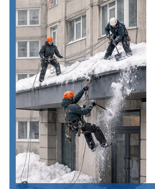 Безопасная очистка навесов от снега в Чебоксарах круглогодично