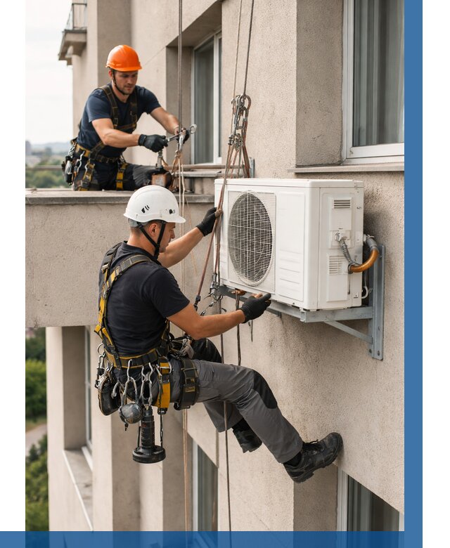 Монтаж внешнего блока кондиционера в Чебоксарах от 6685 р. | ВЫСОТНИК-Чбк