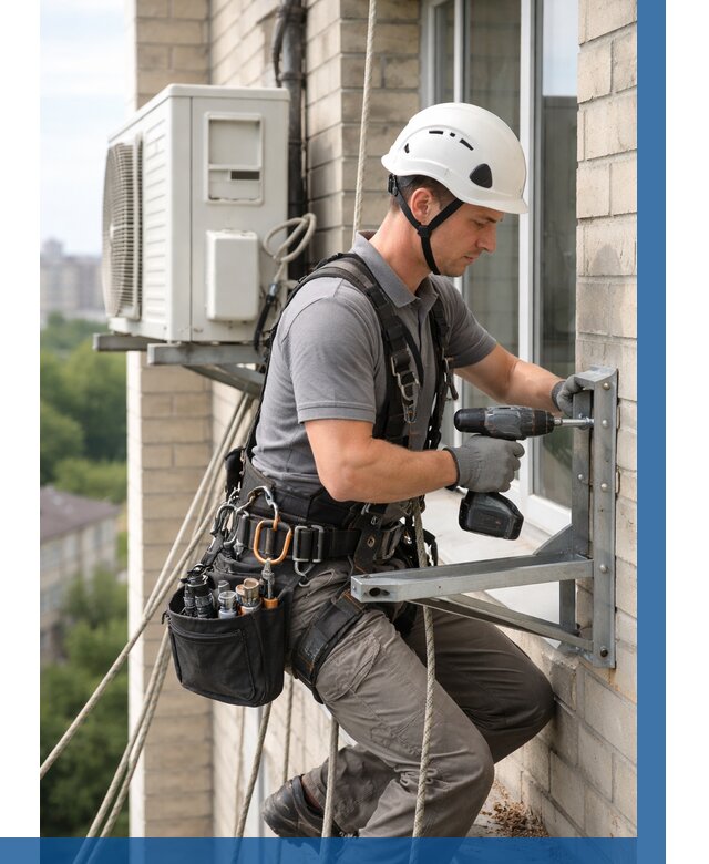 Установка кронштейнов кондиционера в Чебоксарах от 3599 р. | ВЫСОТНИК-Чбк