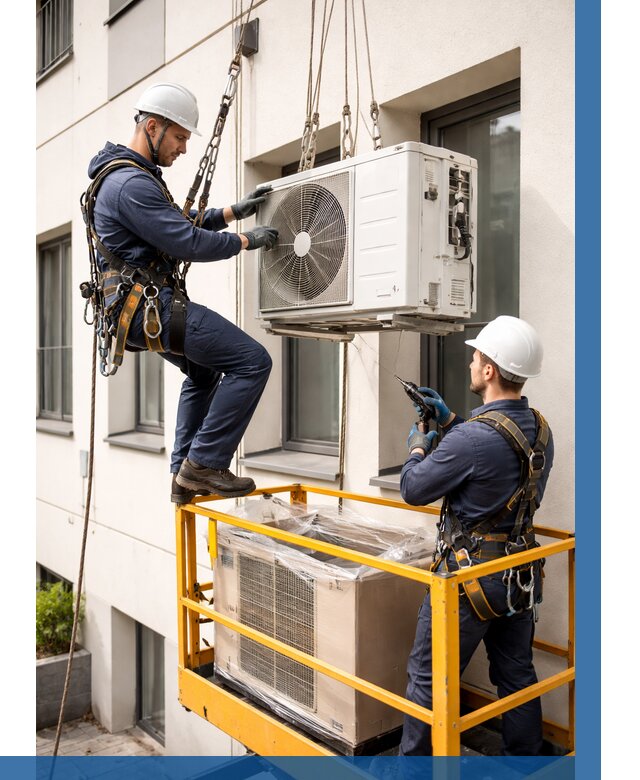 Демонтаж внешнего блока кондиционера в Чебоксарах от 3599 р. | ВЫСОТНИК-Чбк