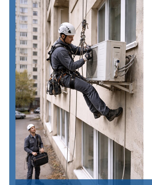 Демонтаж внешнего блока кондиционера в Чебоксарах профессионально