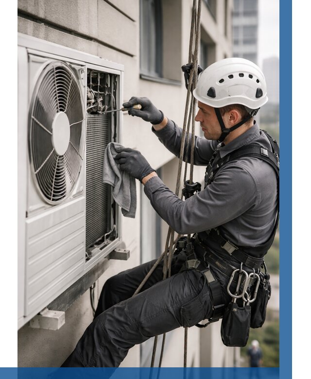 Обслуживание внешнего блока кондиционера в Чебоксарах от 2777 р.ВЫСОТНИК-Чбк