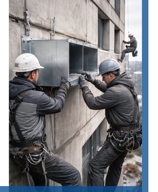 Монтаж вентиляционных коробов в Чебоксарах от 3085 р. | ВЫСОТНИК-Чбк