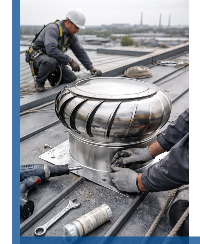 Установка дефлекторов на кровле в Чебоксарах профессионально