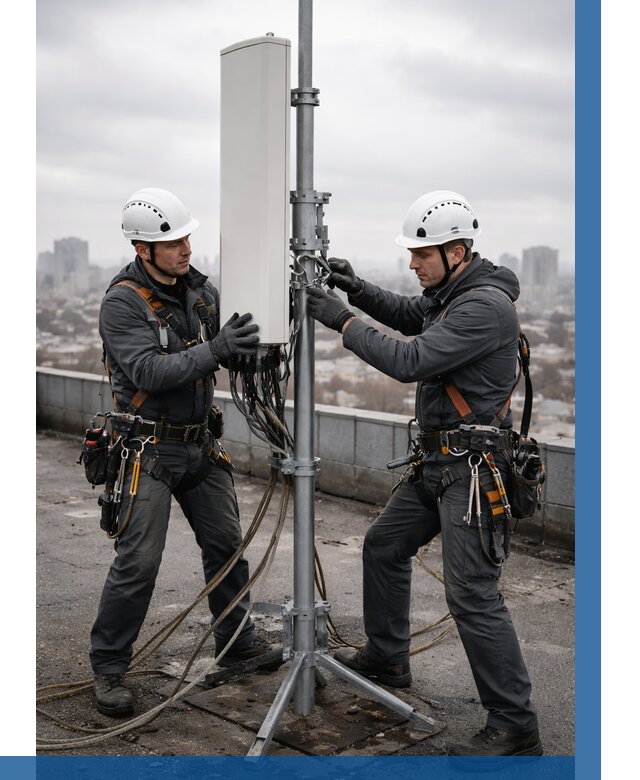 Монтаж антенн связи на крыше в Чебоксарах от 8741 р. | ВЫСОТНИК-Чбк