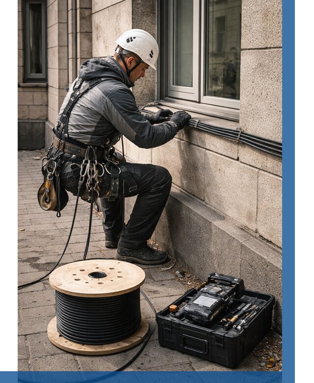 Прокладка оптоволоконного кабеля в Чебоксарах от 823 р. | ВЫСОТНИК-Чбк