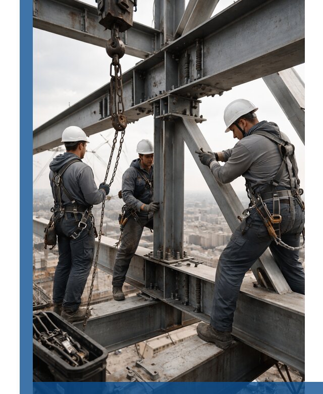 Профессиональный монтаж металлоконструкций на высоте в Чебоксарах